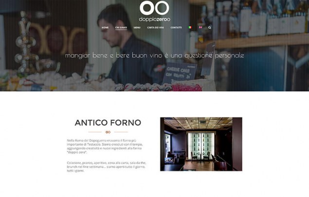 Sito web per ristorante Doppiozeroo