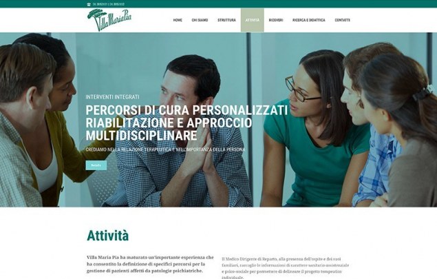 Web design per Villa Maria Pia