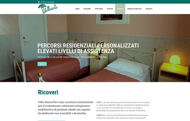 Web design per Villa Maria Pia